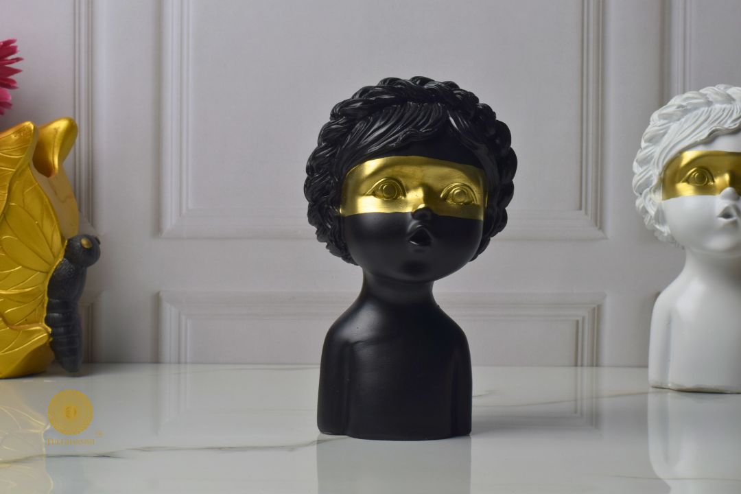 Golden Eye Baby Sclupture | Uniquely Crafted Table Top Decorative Showpiece ( 5x8 Inches) - The Gharnish - A Unit of Satkala Creations