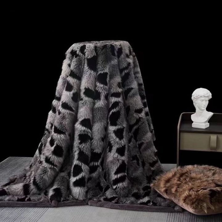 Korean Cashmere Panthar Furr Blanket - The Gharnish - A Unit of Satkala Creations