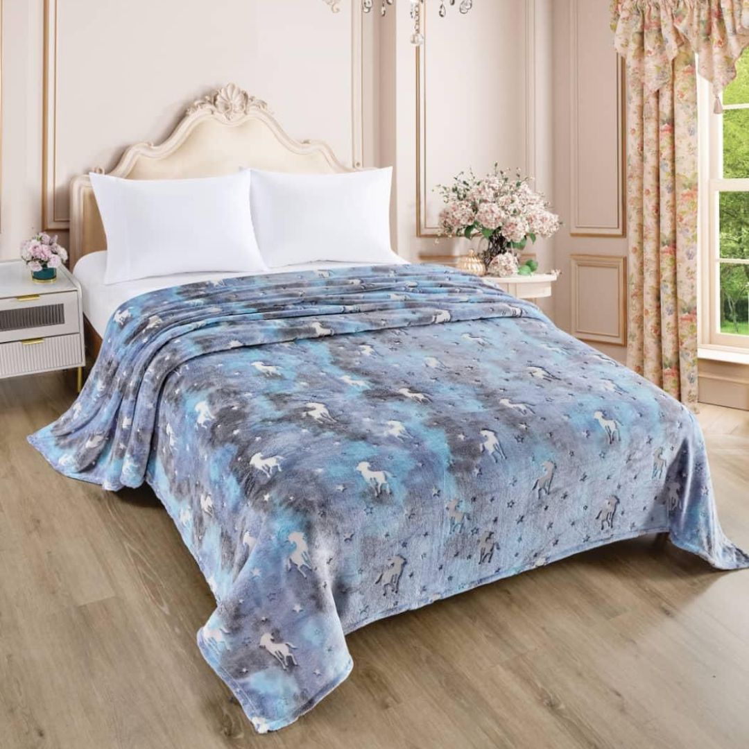 Glow in dark double bed Kids Blanket - The Gharnish - A Unit of Satkala Creations