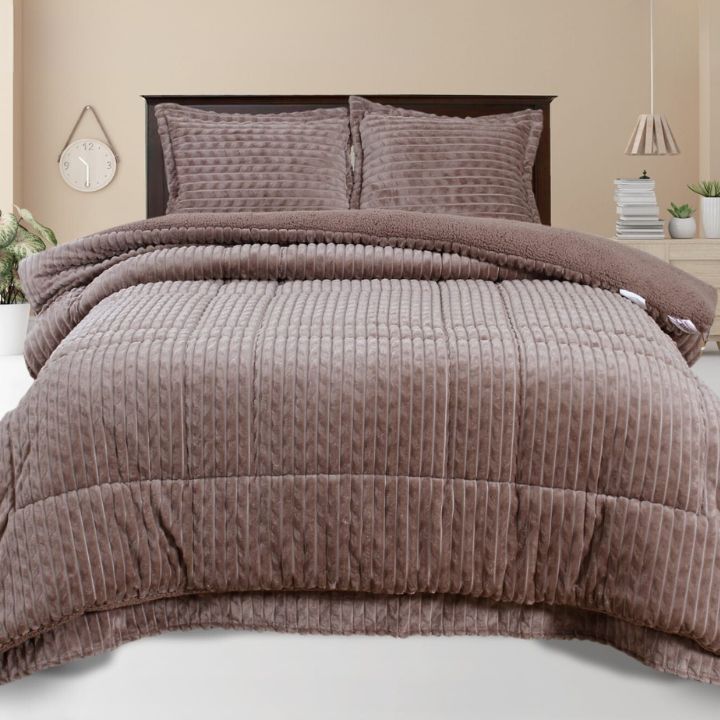 Luxurious Premium Quality Warm Supersoft Solid Coloured Designer Double Bed 4 Pcs Dohar Set - The Gharnish - A Unit of Satkala Creations