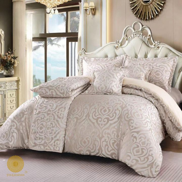 Ayat 6 Pcs Premium Bedding Set - The Gharnish - A Unit of Satkala Creations