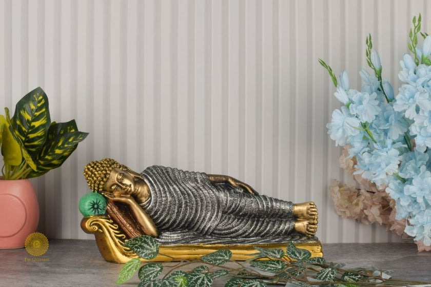 Elegant Sleeping Buddha Statue - The Gharnish - A Unit of Satkala Creations