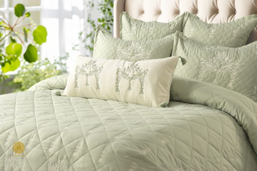 Wedding Bells Designer & Luxurious 7 Pcs Bedding Set / Premium Collection - The Gharnish - A Unit of Satkala Creations
