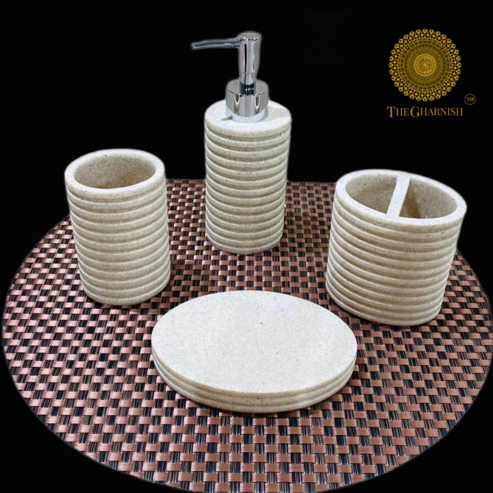 Elegance Ceramic Dispenser Set - The Gharnish - A Unit of Satkala Creations