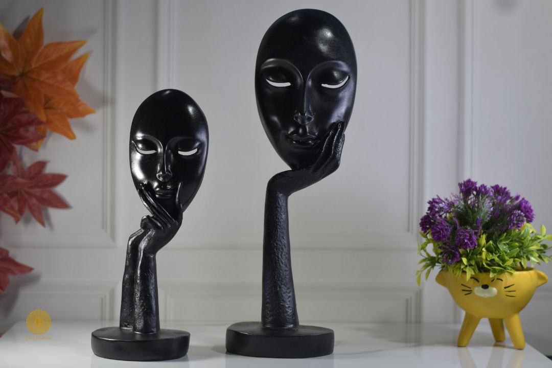 Thinking Women Faces Figurine - The Gharnish - A Unit of Satkala Creations