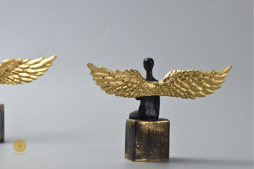 Fairy with Golden Wings (9x7 Inches) - The Gharnish - A Unit of Satkala Creations