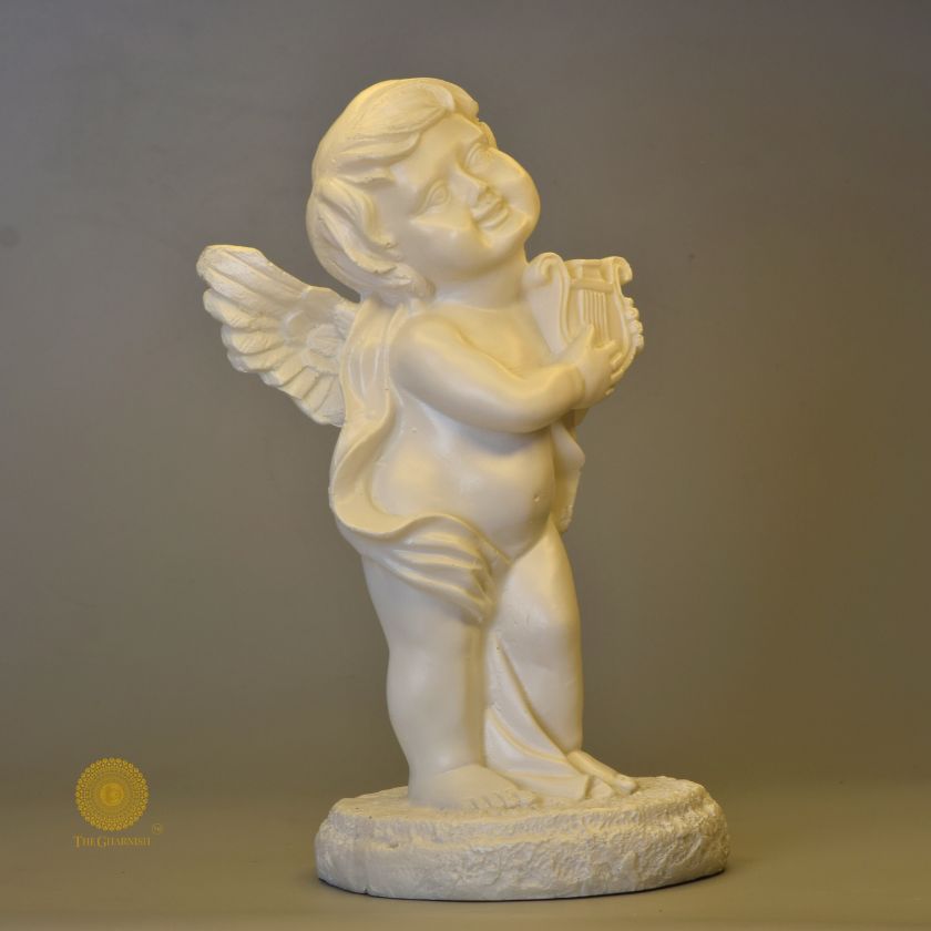 Baby Angel Playing Music Instrument - The Gharnish - A Unit of Satkala Creations