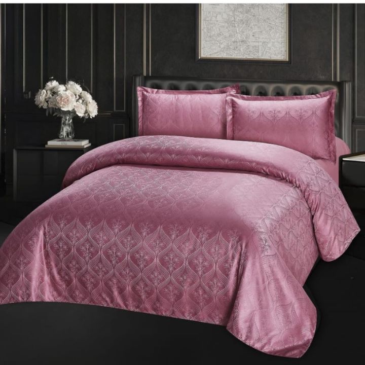 4-Piece Jacquard Fabric Comforter Set – Luxurious Elegance for Your Bedroom - The Gharnish - A Unit of Satkala Creations