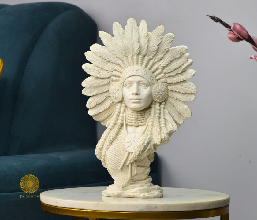 Traditional Trible Decorated Women Statue / Modren Art - The Gharnish - A Unit of Satkala Creations