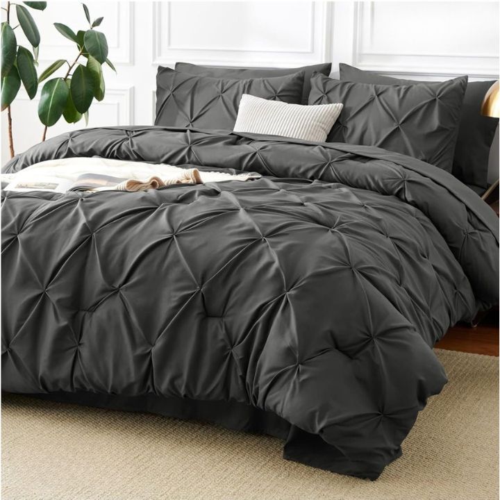 Super Premium King Size Cotton Blend Solid Reversible Comforter 4 Pcs Set - The Gharnish - A Unit of Satkala Creations