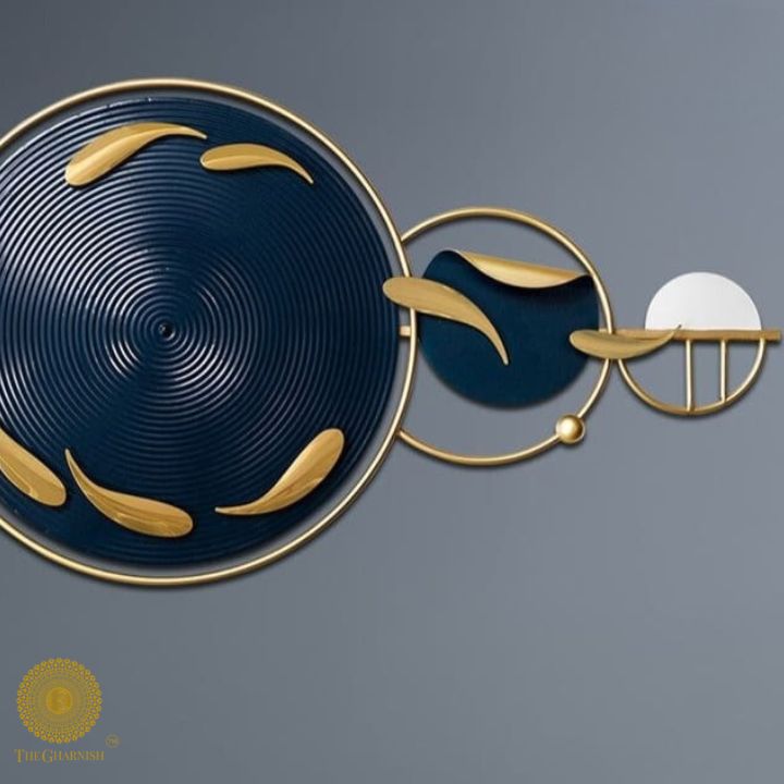 Floating Fish Metalling Wall Art (48x24 Inches) - The Gharnish - A Unit of Satkala Creations