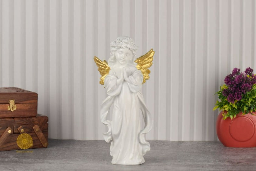 Praying Angel Statue (6x12 Inches) - The Gharnish - A Unit of Satkala Creations