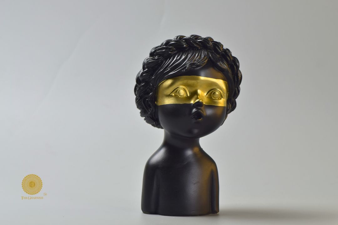 Golden Eye Baby Sclupture | Uniquely Crafted Table Top Decorative Showpiece ( 5x8 Inches) - The Gharnish - A Unit of Satkala Creations