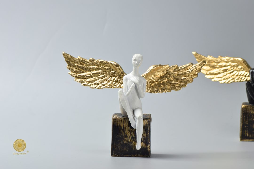 Fairy with Golden Wings (9x7 Inches) - The Gharnish - A Unit of Satkala Creations
