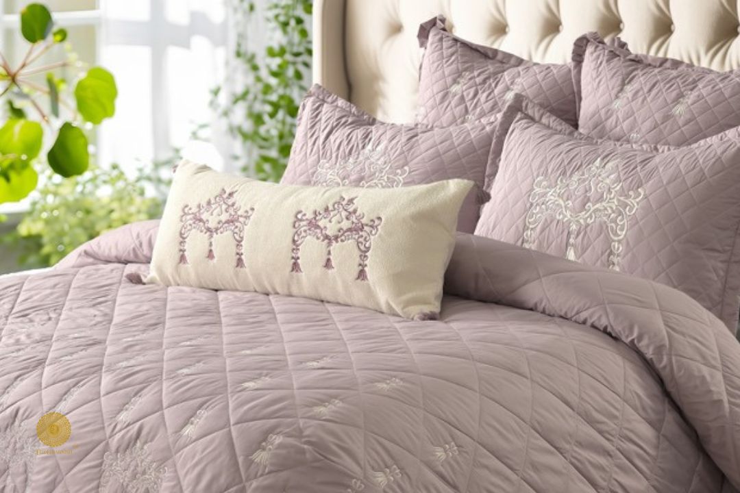 Wedding Bells Designer & Luxurious 7 Pcs Bedding Set / Premium Collection - The Gharnish - A Unit of Satkala Creations