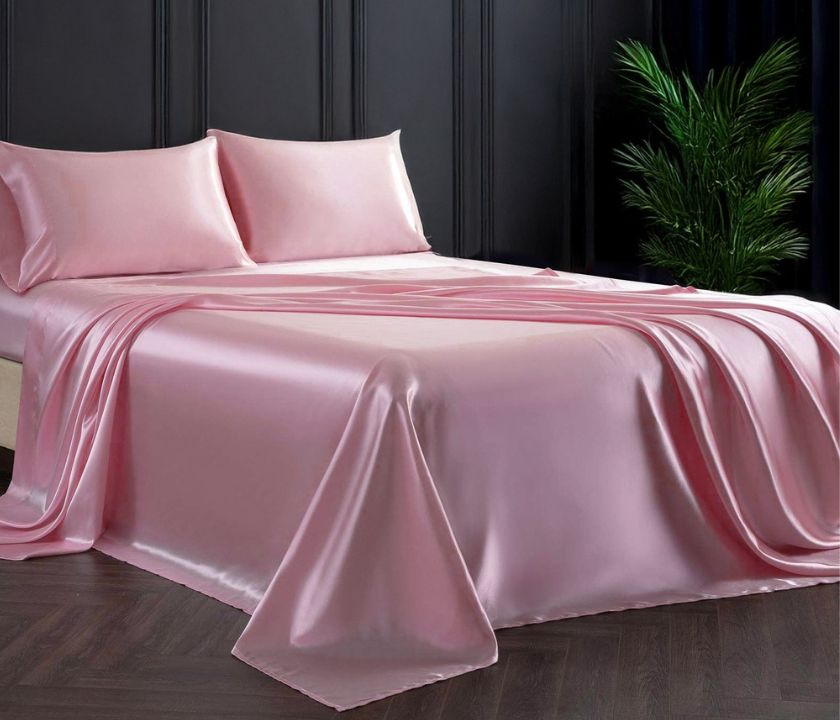 Shades of Desire Plain 3pcs King Size Bedsheet - The Gharnish - A Unit of Satkala Creations