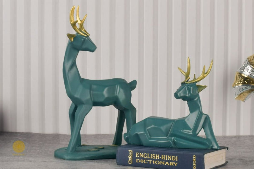 Elegant Pair of Deer Figurine - The Gharnish - A Unit of Satkala Creations