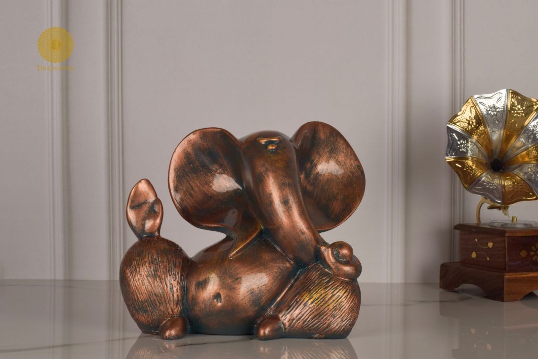 Rustic Ganesha Statue - The Gharnish - A Unit of Satkala Creations