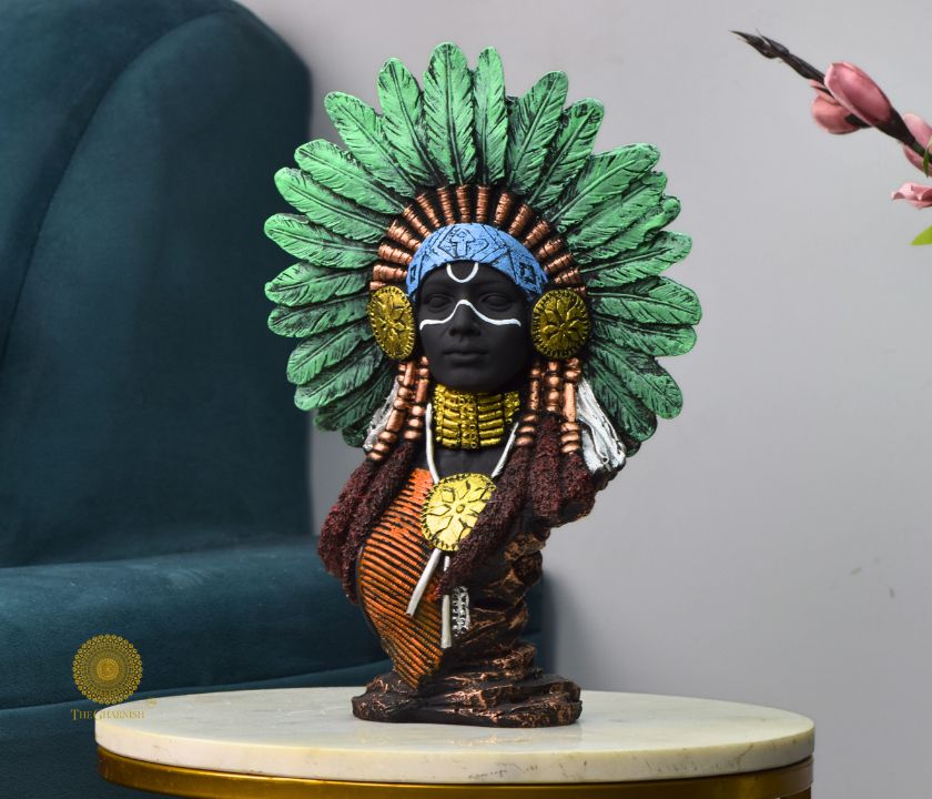 Traditional Trible Decorated Women Statue / Modren Art - The Gharnish - A Unit of Satkala Creations