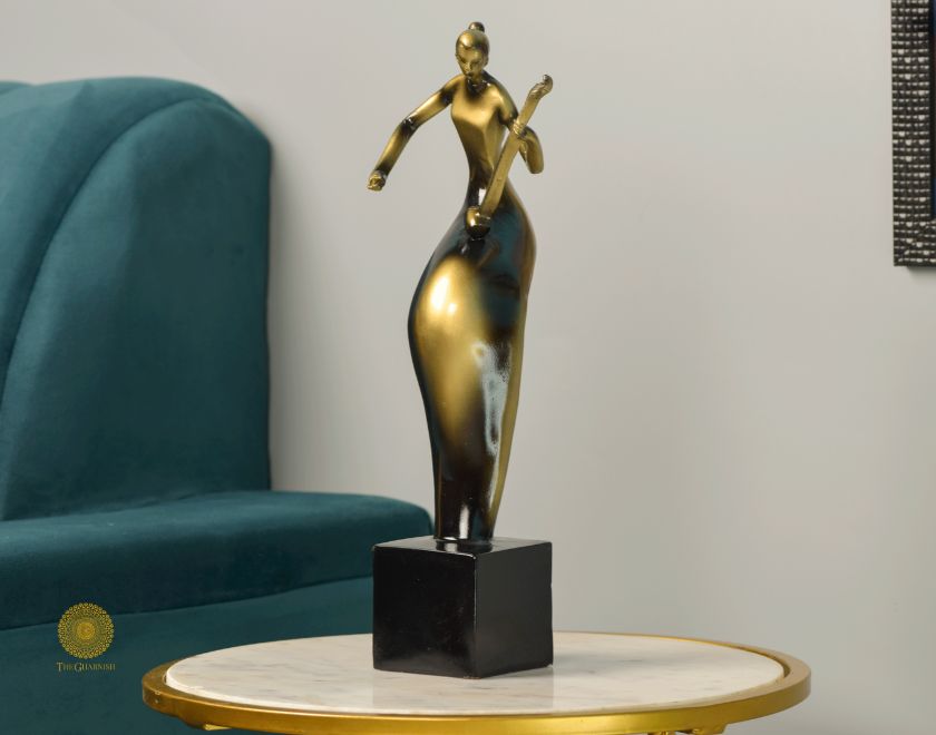 Musical Art Lady Showpiece - The Gharnish - A Unit of Satkala Creations
