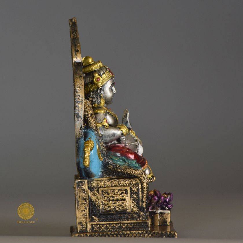 Lord Kuber Statue for Wealth and Harmony | Kuber Resin Murti for Home - The Gharnish - A Unit of Satkala Creations
