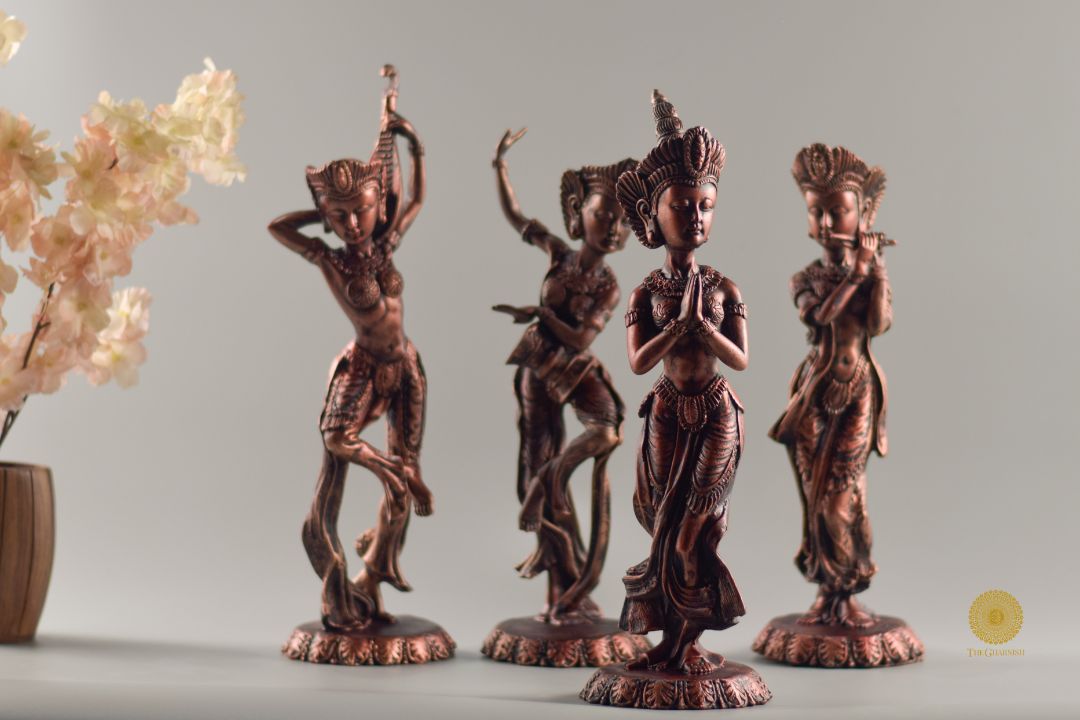 Namaste Pose Women Statue - The Gharnish - A Unit of Satkala Creations