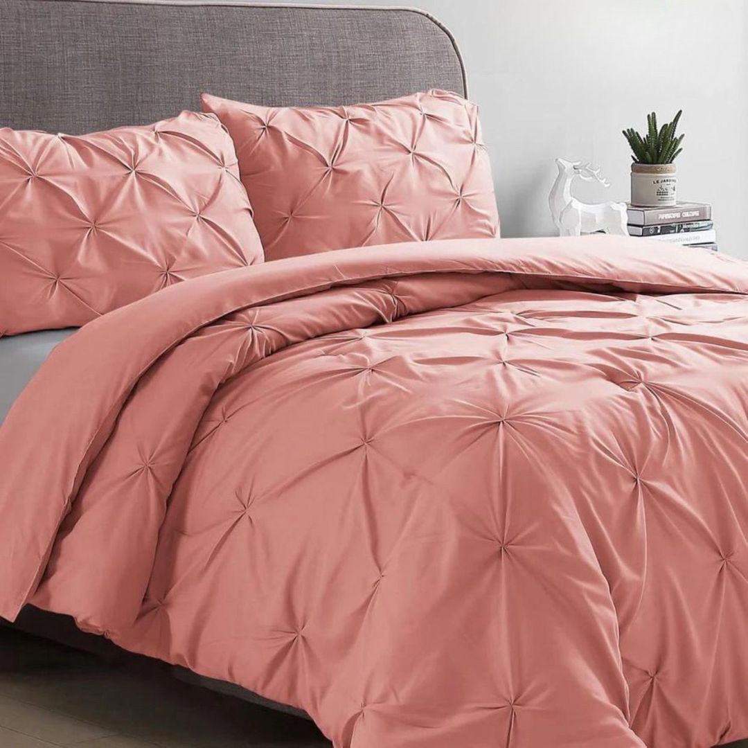 Super Premium King Size Cotton Blend Solid Reversible Comforter 4 Pcs Set - The Gharnish - A Unit of Satkala Creations