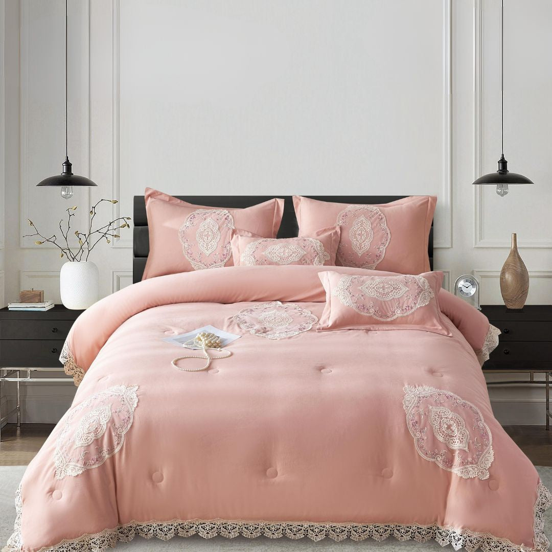 Serenity 6 Pcs Luxury & Premium Bedding Set - The Gharnish - A Unit of Satkala Creations