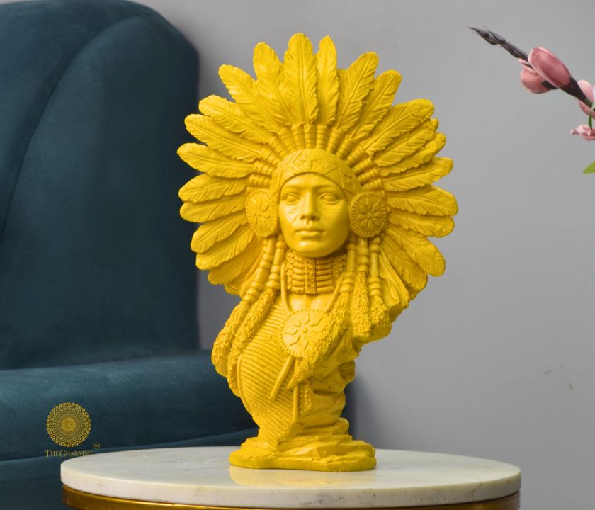 Traditional Trible Decorated Women Statue / Modren Art - The Gharnish - A Unit of Satkala Creations