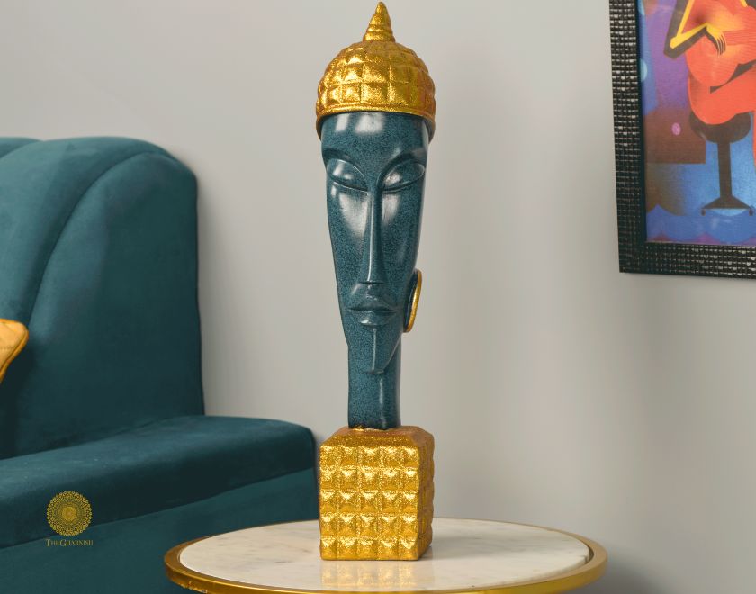 Decorative African Totem Statue (4x17 Inches) Each Approx - The Gharnish - A Unit of Satkala Creations