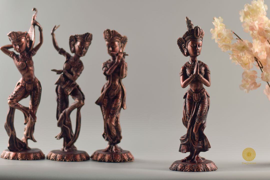 Namaste Pose Women Statue - The Gharnish - A Unit of Satkala Creations