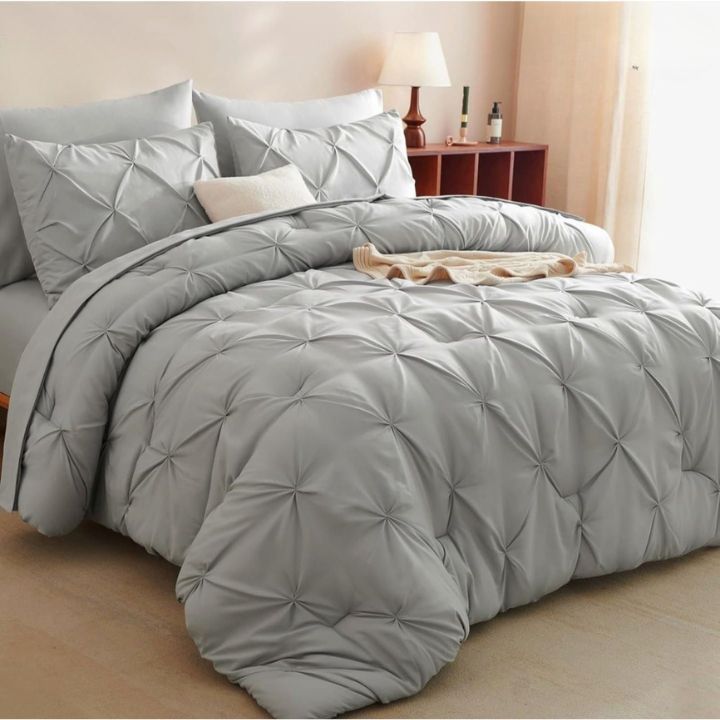 Super Premium King Size Cotton Blend Solid Reversible Comforter 4 Pcs Set - The Gharnish - A Unit of Satkala Creations