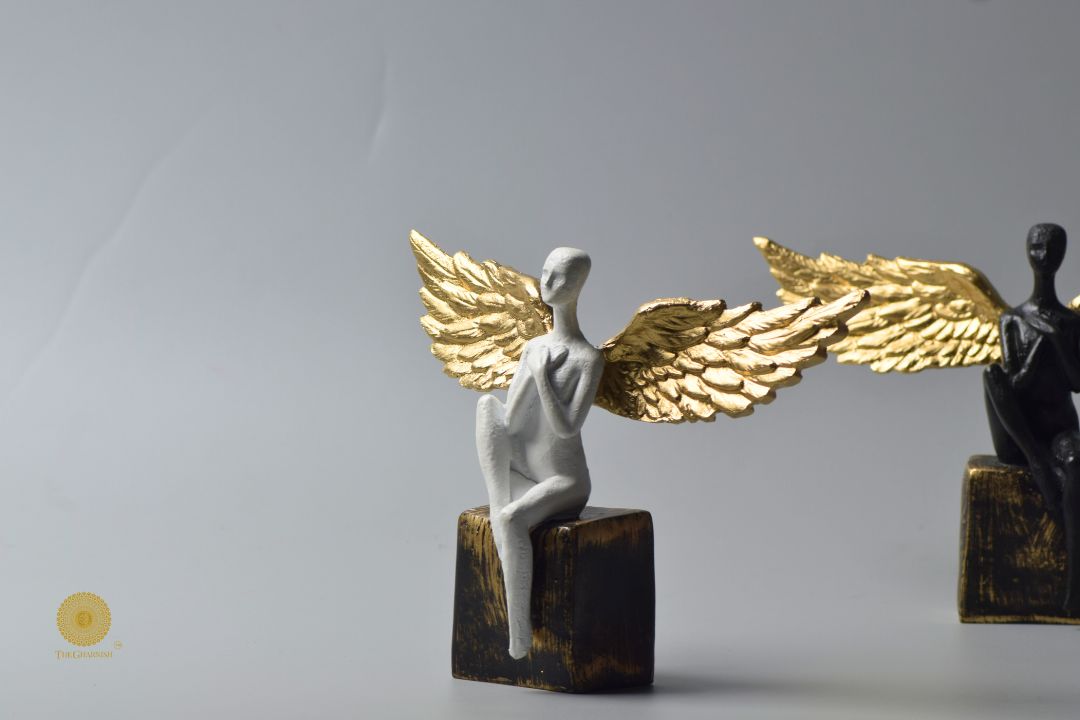 Fairy with Golden Wings (9x7 Inches) - The Gharnish - A Unit of Satkala Creations