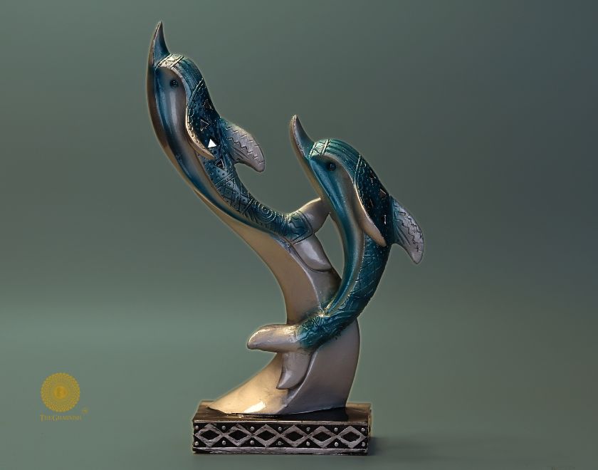 Beauty of Dolphin Fgurines - The Gharnish - A Unit of Satkala Creations