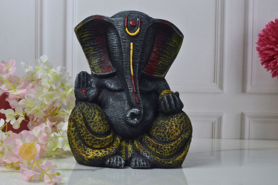 Modern Design Blessing Ganesha Statue (8x10 Inches) - The Gharnish - A Unit of Satkala Creations