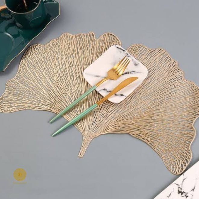 Leaf Design Dinning Table Mat - Set of 6 - The Gharnish - A Unit of Satkala Creations