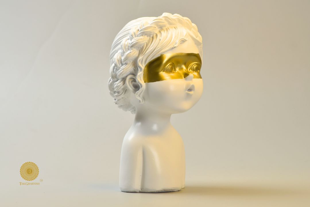Golden Eye Baby Sclupture | Uniquely Crafted Table Top Decorative Showpiece ( 5x8 Inches) - The Gharnish - A Unit of Satkala Creations