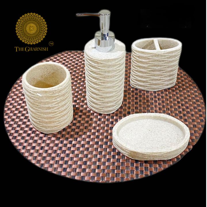 Elegance Ceramic Dispenser Set - The Gharnish - A Unit of Satkala Creations