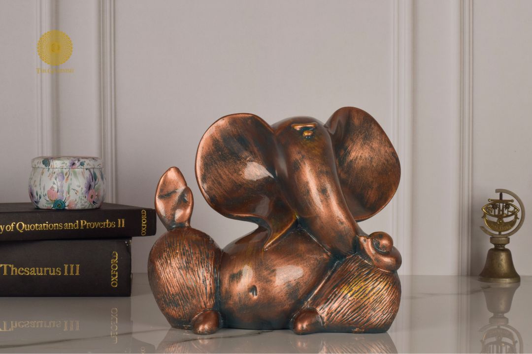 Rustic Ganesha Statue - The Gharnish - A Unit of Satkala Creations