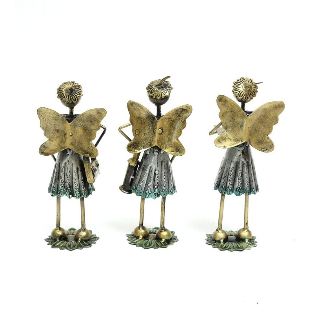 Antique Silver Finish Butterfly Figurine - The Gharnish - A Unit of Satkala Creations
