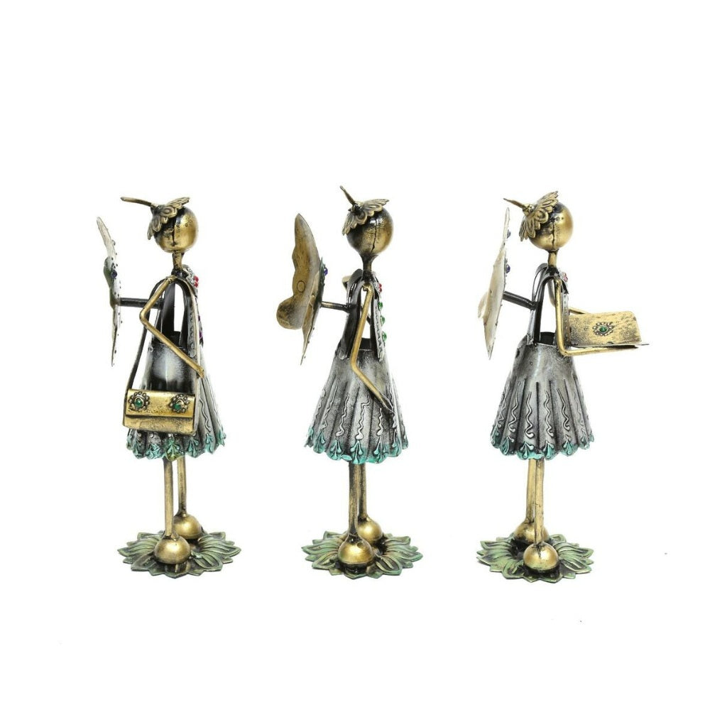 Antique Silver Finish Butterfly Figurine - The Gharnish - A Unit of Satkala Creations