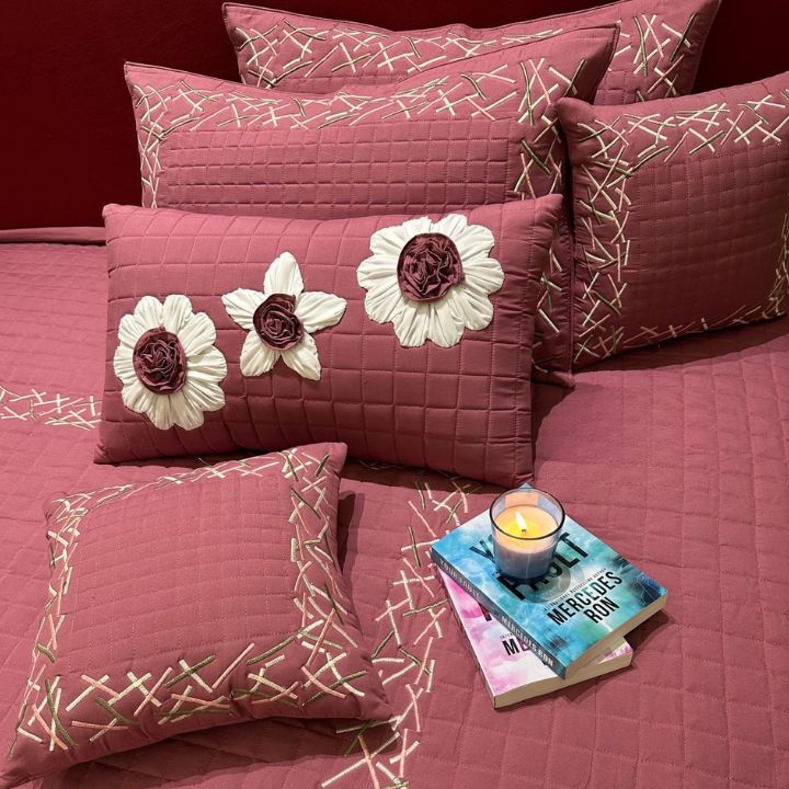 King Size 6 Pcs Quilted Bedcovers Set - The Gharnish - A Unit of Satkala Creations