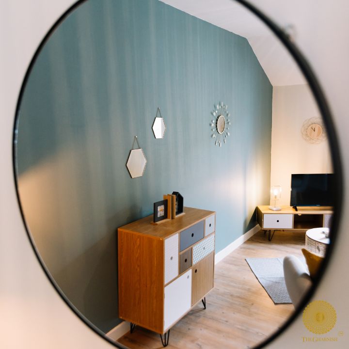 Metallic Ring Wall Mirror (20 Inches) - The Gharnish - A Unit of Satkala Creations