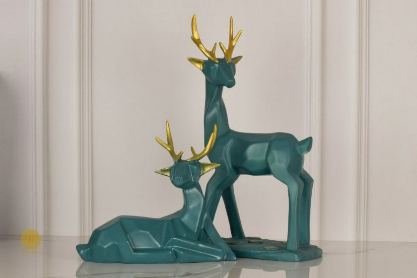 Elegant Pair of Deer Figurine - The Gharnish - A Unit of Satkala Creations