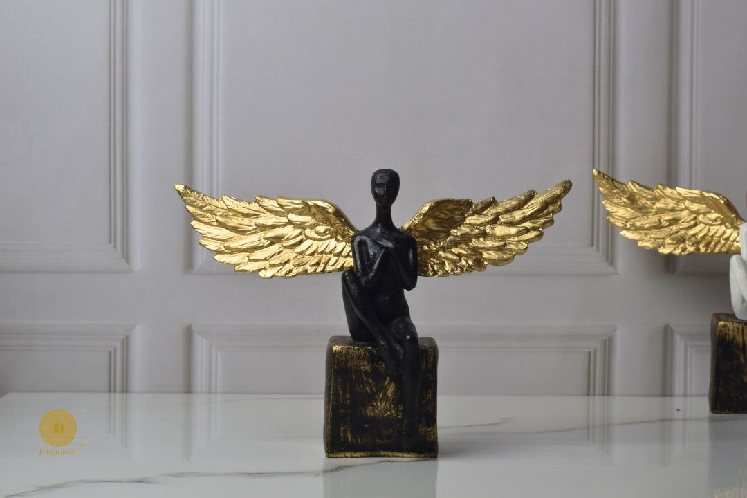 Fairy with Golden Wings (9x7 Inches) - The Gharnish - A Unit of Satkala Creations