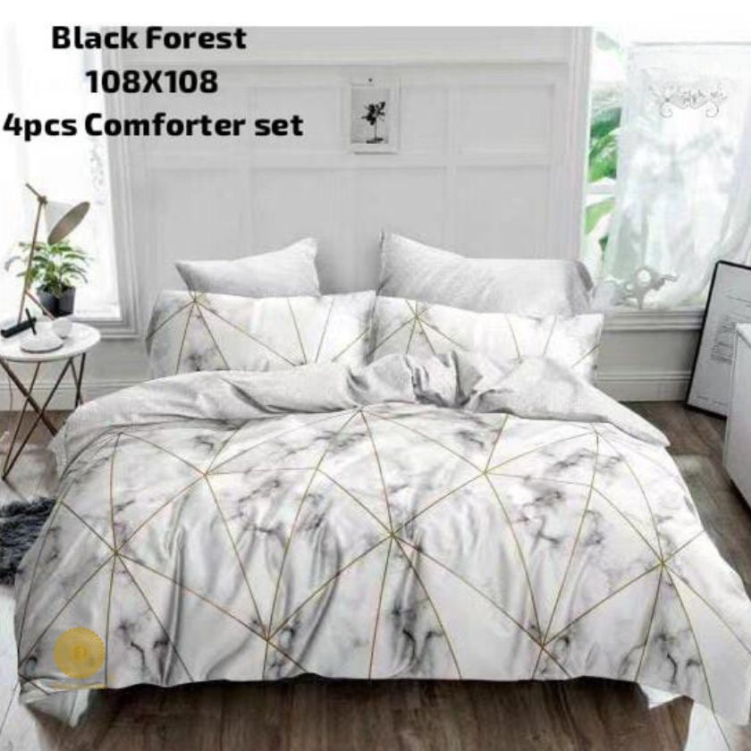 Black Forest 4 Pieces REVERSIBLE Comforter Set - The Gharnish - A Unit of Satkala Creations