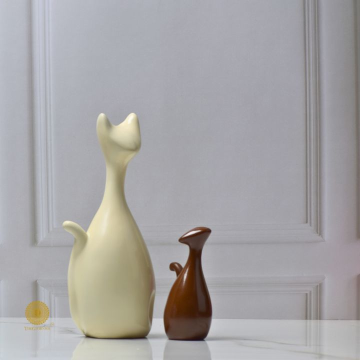 Cat Family Figurine Table Top Decor - The Gharnish - A Unit of Satkala Creations