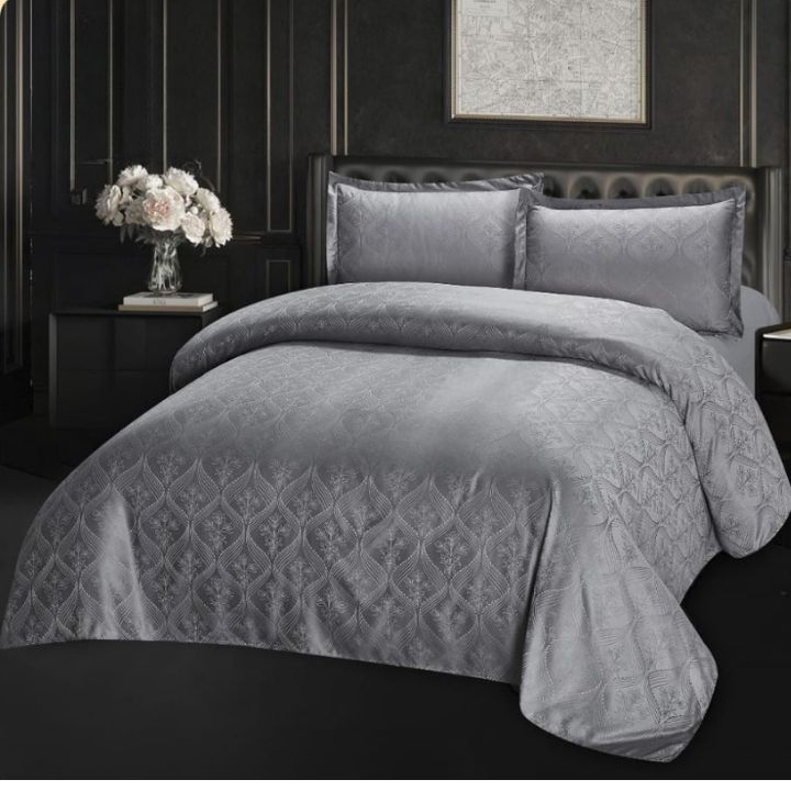 4-Piece Jacquard Fabric Comforter Set – Luxurious Elegance for Your Bedroom - The Gharnish - A Unit of Satkala Creations