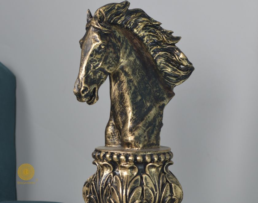 Chess Horse Head Statue (9.5 x 13 Inches) - The Gharnish - A Unit of Satkala Creations