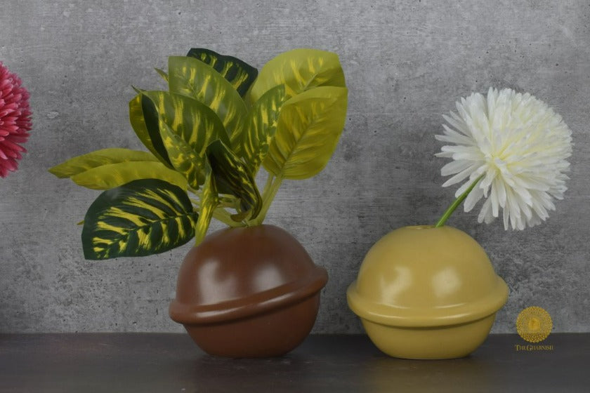 Ceramic Planet Shape Vases - The Gharnish - A Unit of Satkala Creations